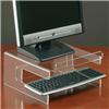 5 Star TFT Monitor Stand Acrylic with Keyboard Storage for 19in H150mm Clear Ref 30851