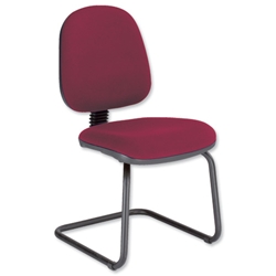 Trexus Office Visitors Chair Back H425m W455xD435xH480mm Burgundy