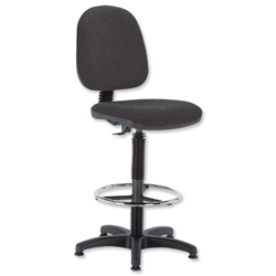 Trexus Office Operator Chair High Rise Medium Back H300m W460xD430xH680-820mm Charcoal