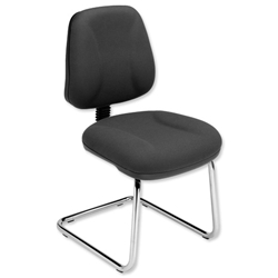 Trexus Intro Visitors Chair Cantilever Medium Back H410mm W490xD450xH460mm Charcoal