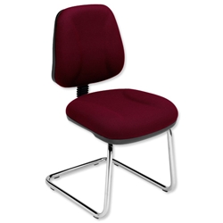 Trexus Intro Visitors Chair Cantilever Medium Back H410mm W490xD450xH460mm Claret