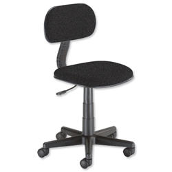 Trexus Intro Typist Office Chair Back H220mm W410xD390xH405-520mm Charcoal Ref 10001-03