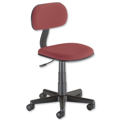 Trexus Intro Typist Office Chair Back H220mm W410xD390xH405-520mm Claret Ref 10001-03