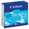 Verbatim CD-R Recordable Disk Write-once Cased 52x Speed 80 Min 700Mb Ref 43327 [Pack 10]