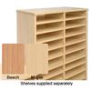 Tercel Post Room Sorter Hutch Add-on Single Height 2 Bay Can Fit 12 Shelves W640xD360xH620mm Maple