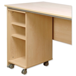 Tercel Post Room Shelf Unit Mobile W365xD475xH795mm Maple - Item image