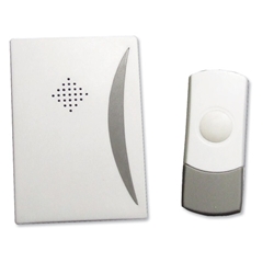 Eurosonic Wireless Door Bell Kit Battery-operated 24 Chimes Range 50m Ref ES229