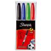 Sharpie Permanent Marker Pen 1mm Line Assorted [Pack 4] - S0810970