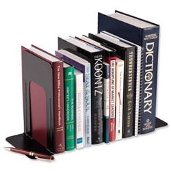 Steelmaster Large Bookends Metal Black Ref MMF241009104 [Pack 2]