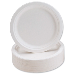 Robinson Young Plates Super Rigid Biodegradable Microwaveable Diameter 230mm Ref 3864 [Pack 50]