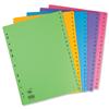 Concord Bright Colour Dividers Europunched 20-Part [Pack 10] - 51899