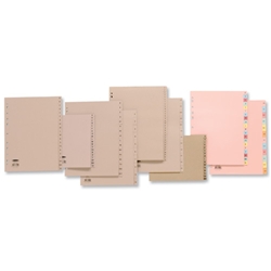 Concord Manilla Index Punched 2 Holes 16-Part A-Z Lever Arch A5 Buff Ref 73102 [Pack 10]