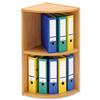 Corner Filing Unit 2 Tier for 12 Lever Arch Files Light Oak