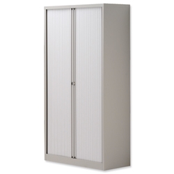 Trexus Tambour Cupboard Steel Side-opening W1000xD470xH1968mm Goose Grey