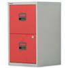 Trexus A4 SoHo Filing Cabinet 2-Drawer Grey and Red - 678103