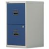 Trexus A4 SoHo Filing Cabinet 2-Drawer Grey and Blue - 67812X