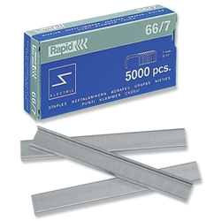 Rapid 66/7 Strong Staples 7mm Shank Length [for 90EC 105E 106E] Ref 24867900 [Box 5000] - Item image
