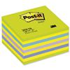 Post-it® Note Cube Pad of 450 Sheets 76x76mm Neon Blue Ref 2028NB