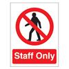 Stewart Superior Staff Only Self Adhesive Sign - PO85PVC