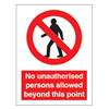 Stewart Superior No Unauth P-Sons Beyond Point Self Adhesive Sign Ref