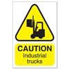 Stewart Superior Caution Industrial Trucks Sign Foamboard - FB032