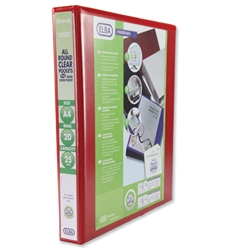 Elba Presentation Ring Binder PVC 2 D-Ring 40mm Capacity A4 Red Ref 400008504 [Pack 6]