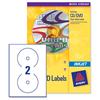 Avery CD/DVD Labels Inkjet 2 per Sheet Dia.117mm Clear Ref J8570-25 [50 Labels]