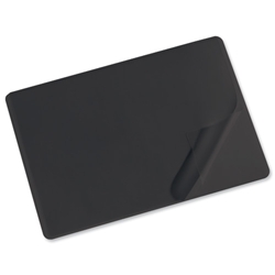 Durable Desk Mat with Transparent Overlay W530xD400mm Black Ref 7202/01