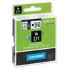 Dymo Tape 6mm Black & White - 43613