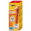 Bic Velocity Ball Pen Retractable Cushioned Grip 1.0mm Tip 0.4mm Line Red Ref 829155 [Pack 12]