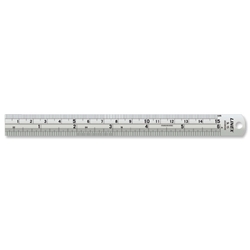 Linex Ruler Stainless Steel Imperial and Metric with Conversion Table 150mm Ref Lxesl15