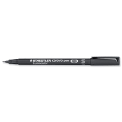 Staedtler Lumocolor CD/DVD Marker Pens Line 0.4mm Black Ref 310CDS9 [Pack 10]