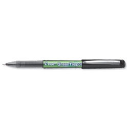 Pilot Begreen Green Tecpoint Rollerball Pen 0.5mm Tip 0.3mm Line Black Ref 145101001 [Pack 10]