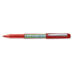 Pilot Begreen Green Tecpoint Rollerball Pen 0.5mm Tip 0.3mm Line Red Ref 145101002 [Pack 10]
