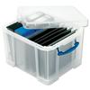 Really Useful Filing Box Plastic 35 Litre Clear with 5 - 35C&5susp