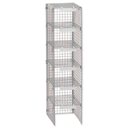 Versapak Extra Mailsorter Column Plastic-Coated Steel 6 Compartments W267xD381xH1067mm Grey Ref MSC1-GYS