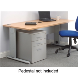 Adroit Sintra Cinco 1200 Desk Rectangular W1200xD800xH725mm Beech - Item image