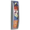 Literature Holder Wall Mount 5 x 1/3xA4 Pocket Aluminium Silver