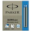 Parker Quink Mini Cartridge Ink Refills Blue [Pack 6] - S0767240