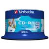 Verbatim Inkjet Printable Recordable CD-R Disk on Spindle 700Mb (Pack