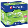 Verbatim CD-RW Rewritable Disk Cased 8x-12x Speed 80min 700Mb Ref 43148 [Pack 10]