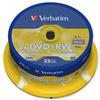 Verbatim DVD+RW Rewritable Disk Spindle 1x-4x [Pack 25] - 43489