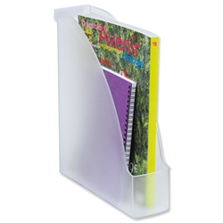 Leitz Plus Magazine File Extra Capacity with Adjustable Spine Label Holder A4 Clear Ref 24760003