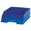 Letter Tray Jumbo Deep Sided with 2 Label Positions Blue