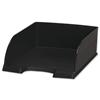 Letter Tray Jumbo Deep Sided with 2 Label Positions Black