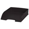 Letter Tray Robust Polystyrene High Sided with Extra Label Space Black