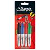 Sharpie Mini Permanent Marker Pen Assorted [Pack 4] - S0811250