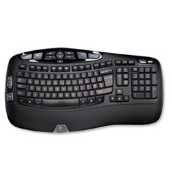 Logitech Wave Desktop Keyboard with Multimedia Controls and Programmable F-keys Black Ref 920-000280 - Item image