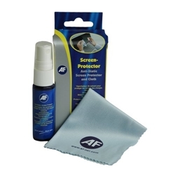AF Screen Protector Spray Antistatic Non-flammable Non-toxic with Microfibre Cloth 25ml Ref XSSP000 - Item image