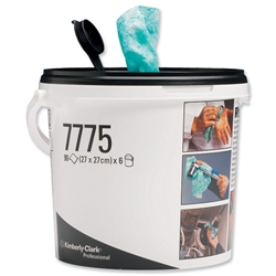 Wypall Kimtuf Hand Cleaning Wipes Bucket 90 Sheets Size 270x270mm Ref 7775